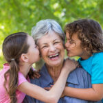 grandmother and grandchildren